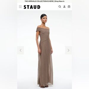 STAUD Cheyenne Dress in Taupe